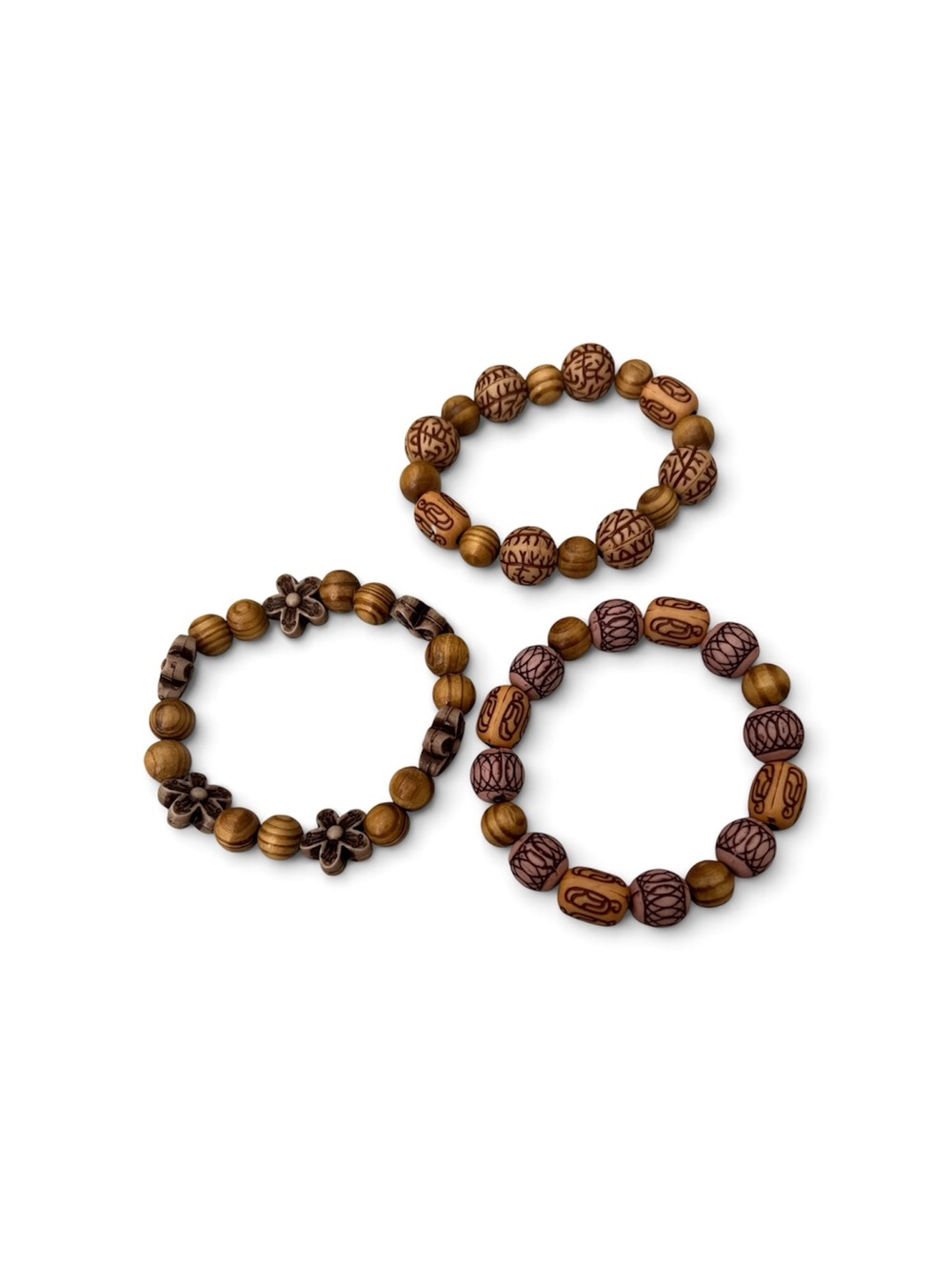 Wooden Bead Bracelet Set